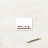 並んだ鶏 ポストイット (デスク上)