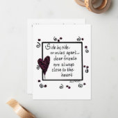 並んで、我々は友人B&Wスケッチ ノートカード (正面/裏面インサイチュ)