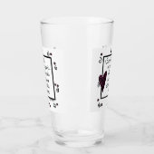 並んで、我々友人の詩、スケッチ黒 タンブラーグラス (左)
