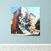 並列都市へのポータル キャンバスプリント (インサイチュ (ウッドフロア))