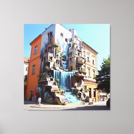 並列都市へのポータル キャンバスプリント (正面)