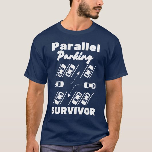 並列駐車サバイバー面白ドライバーTシャツ Tシャツ (正面)
