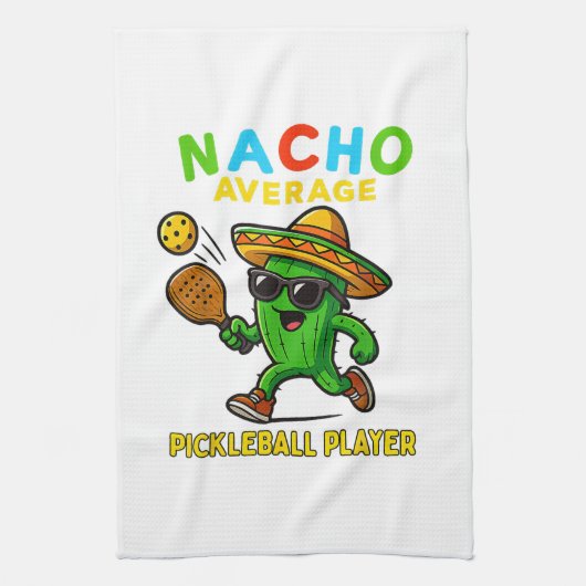 並外れたピックルボール選手 キッチンタオル (縦)