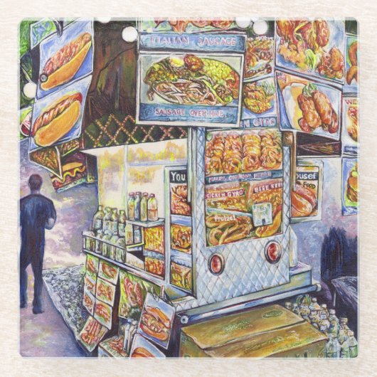 並外れた芸術的ワークロード ガラスコースター (正面)