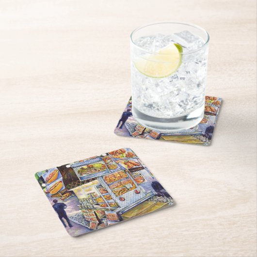 並外れた芸術的ワークロード スクエアペーパーコースター (インサイチュ)