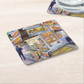 並外れた芸術的ワークロード スクエアペーパーコースター (アングル)