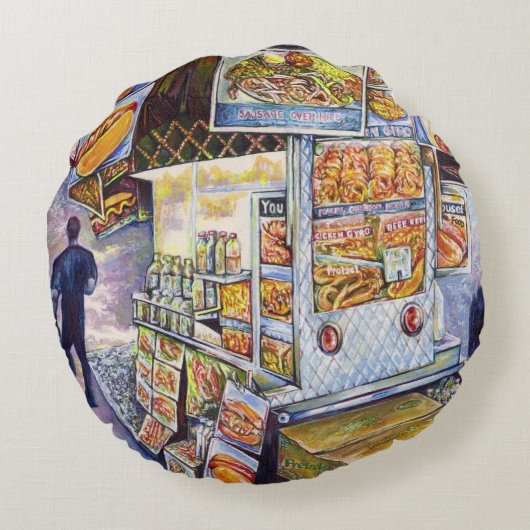 並外れた芸術的ワークロード ラウンドクッション (裏面)