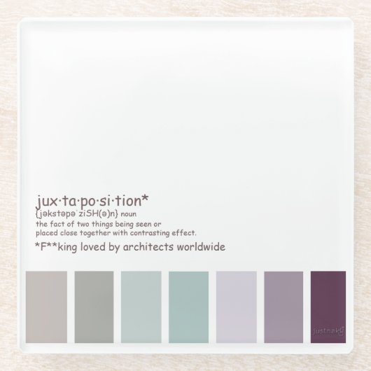 並置 ガラスコースター (正面)