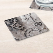 並置II スクエアペーパーコースター (アングル)