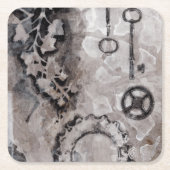 並置II スクエアペーパーコースター (正面)