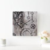 並置II スクエア壁時計 (ホーム)