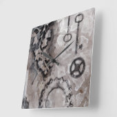 並置II スクエア壁時計 (傾斜)