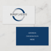 中あなたの文字との2カラーサークルのロゴ 名刺 (正面/裏面)