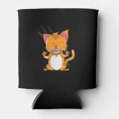 中かっこ付き猫 缶クーラー (正面)