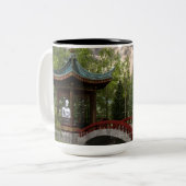 中からの平和、仏の引用文 ツートーンマグカップ (正面左)