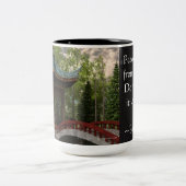 中からの平和、仏の引用文 ツートーンマグカップ (中央)