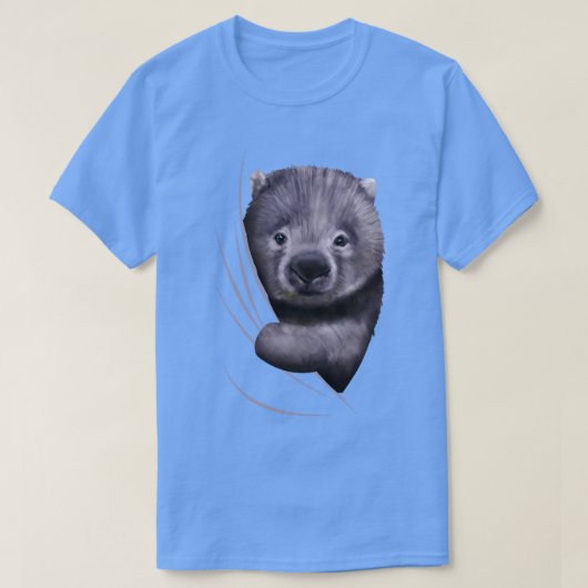 中から来のウォンバット動物 Tシャツ (デザイン正面)