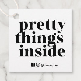 中かわいらし部、スモールビジネスラベル白 フェイバータグ