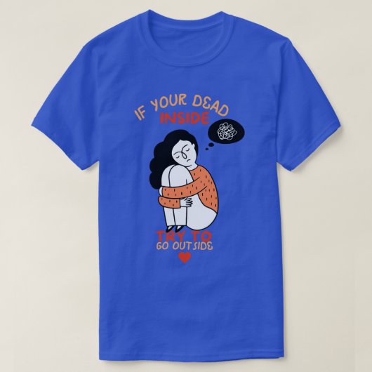 中で落ち込んでいる Tシャツ (デザイン正面)