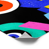 中にカラフルワードの愛を持つ抽象芸術パターン ポスター (角)