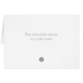 中にマコーが入った野生生空白の物カード。 (裏面横)