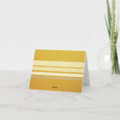 中にマスタードストライプ黄空白の色 サンキューカード (裏面)