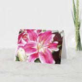 中に大きなユリ空白のー カード (正面)