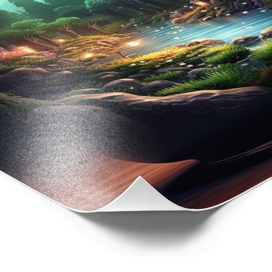 中に森の風景が入った瓶の中の森の瓶 フォトプリント            (角)