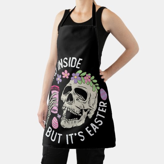中に死んだがイースタースカルのコーヒー卵 エプロン (インサイチュ)