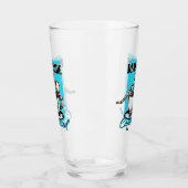 中に死んでいるがカフェイン入りコーヒー愛のスケルトン タンブラーグラス (左)