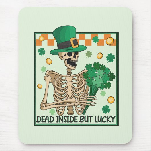 中に死んでいるが幸運なSt patricks マウスパッド (正面)