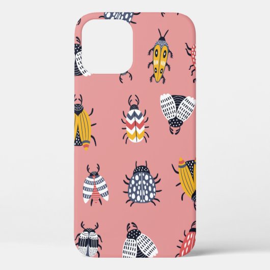中に虫や甲虫が入った継ぎ目のない子どもの柄 Case-Mate iPhoneケース (裏面)