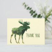 中に迷彩毛ムースの動物を空白のありがとう サンキューカード (スタンド正面)