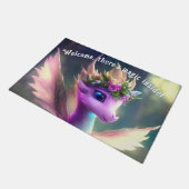 中に魔法がある – Purple Fairy Dragon ドアマット (アングル)