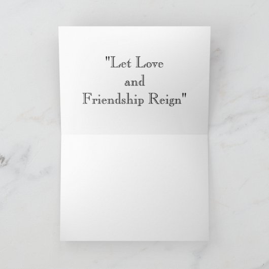 中のことわざを用いるCladdagh シーズンカード (内部)