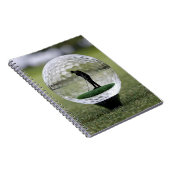 中のゴルファーとガラスゴルフボール ノートブック (右側)