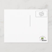 中のハート箱を見ているリス"私は愛します" ポストカード (裏面)