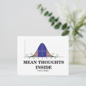 中の平均思考(統計ユーモア) ポストカード (スタンド正面)