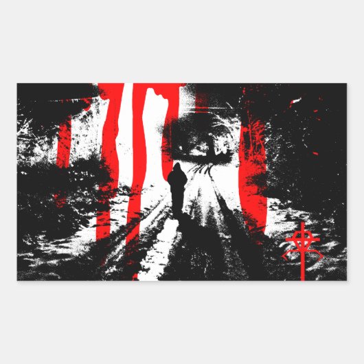 中の獣 長方形シール (正面)