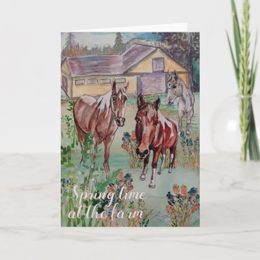 中の農園での春の時#2 招待状 (正面)