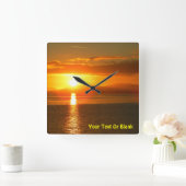 中の道の日没 スクエア壁時計 (ホーム)