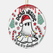 「中は死んだけれど、クリスマスの飾り付けだ」 セラミックオーナメント (左)