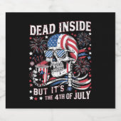 中は死んでいるが7月スケルトンの4番目 ビールラベル (シングルラベル)