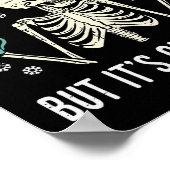 中は死んでいるが、そのクリスマススケルトンコーヒークリスマス ポスター (角)