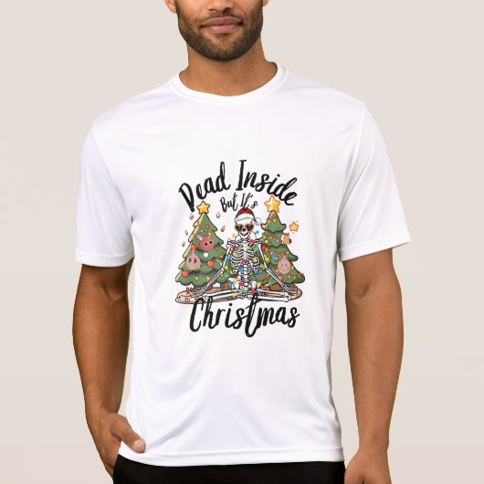 中は死んでいるが、それはクリスマスおもしろいの休日の贈り物だ Tシャツ (正面)