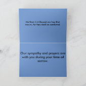 中は青い山の情景の同情カード カード (内部)