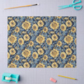 中アールヌーボーひまわり – 10ポンド、17インチx23インチ 薄葉紙 (クラフト)