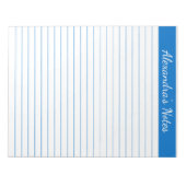 中エレガント色8.5x11レターパーソナライズされた ノートパッド (正面)