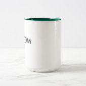 中カスタムなツートーン大きい15ozマグのハンター緑 ツートーンマグカップ (中央)