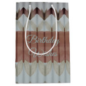 中サイズの水彩デザイン ハッピー バースデー ギフトバッグ (正面)
